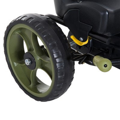 Green Pedal Go Kart with Adjustable Seat and EVA Wheels