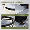 Ludomide Ceiling Fans with Lights, Flush Mount Ceiling Fan with Lights and Remote, 6 Wind Speeds Smart Low Profile Ceiling Fan for Bedroom - 4 of 4