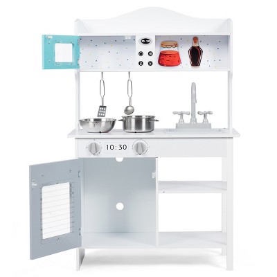 Infans Kids Kitchen Playset Cookware Pretend Cooking Food Set with Pots & Pans Play Set