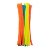 John Bead Fluffy Pipe Cleaners Chenille Stems for Art School Craft Supplies, 12in x 6mm Neon Mix 100 Pieces - 3 of 3