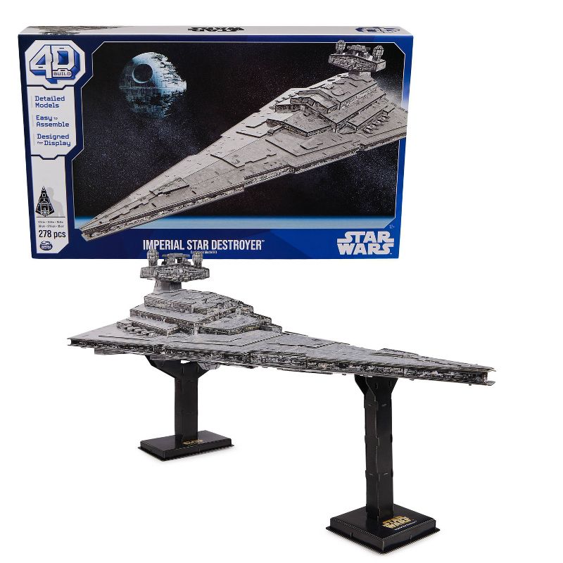 4D BUILD - Star Wars Deluxe Imperial Star Destroyer Model Kit Puzzle 278pc, 1 of 14