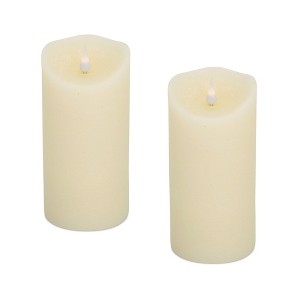 LED Designer Melted Wax Candle Set 7.5 Inch with Remote for Home Lighting By Melrose - 1 of 3