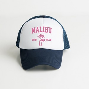 Women's Embroidered Malibu Surf Club Foam Trucker Hat - 1 of 3