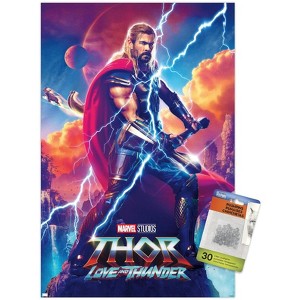 Trends International Marvel Thor: Love and Thunder - Thor Odinson One Sheet Unframed Wall Poster Prints - 1 of 4