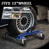 Car Dolly Jack Set of 4, 1500LBS Capacity Hydraulic Car Wheel Dolly, Rollers with Foot Pedal, for Tire Auto Repair Moving - 4 of 4