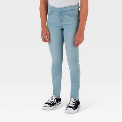 Girls' Mid-rise Pull-on Flare Jeans - Cat & Jack™ Light Wash 4 : Target