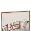 Avlaki - 24" X 24" - Blue/Brown - Linen Canvas/Polstyrene/MDF - Framed Linen Canvas - WLA3021 - Safavieh - 3 of 4