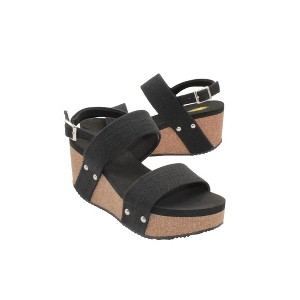 Women's Wo's Summerlove Linen Strap Wedge Sandal - VOLATILE - 1 of 2
