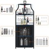 Whizmax Corner Wine Bar Cabinet with Detachable Wine Rack, Bar Cabinet with Glass Holder, Small Sideboard and Buffet Cabinet with Mesh Door - 4 of 4