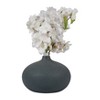 Ceramic Vase - Modern Decorative Textured Round Floral Vase for Home & Office - Casual Accent for Living Room, Bedroom & Desk - 5" Blue - 4 of 4