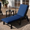 Merrick Lane Outdoor Patio Water-Resistant Chaise Lounge Cushion with Foam Layer - 2 of 4