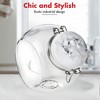 Amici Pet Marble Paw Hermetic Glass Food Canister, 72 oz,Clear w/ Silver Lid - 4 of 4