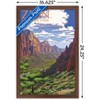 Trends International Lantern Press - Zion National Park, Utah, Zion Canyon View Framed Wall Poster Prints - 3 of 4