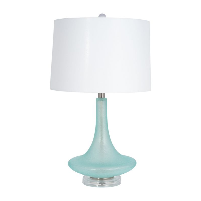 SAGEBROOK HOME 26&#34; Glass Table Lamp Green, 1 of 10