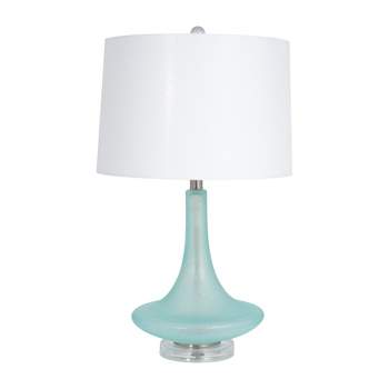 SAGEBROOK HOME 26" Glass Table Lamp Green