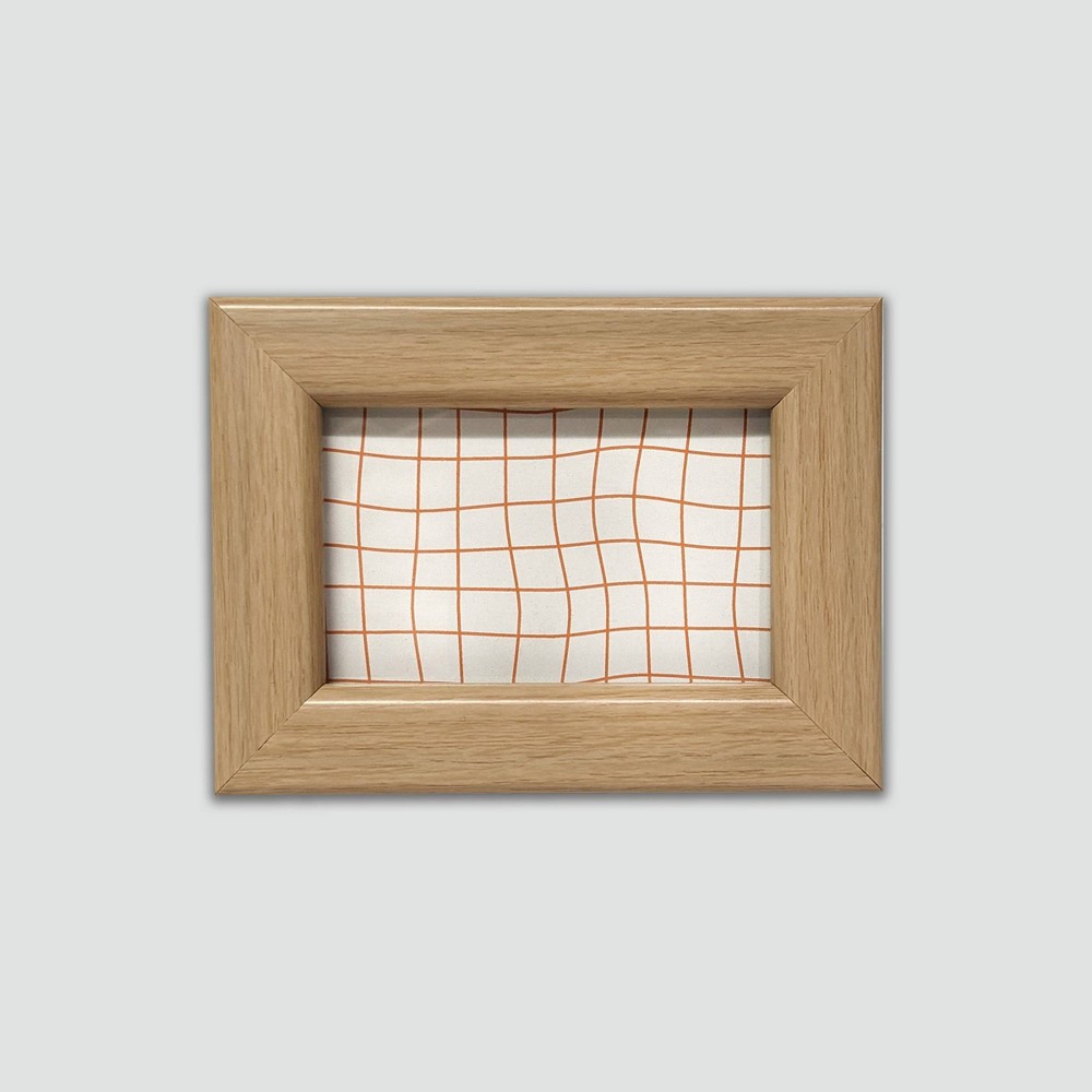 Harbortown 4pk 2"x3" Soft Linear Profile Mini Picture Frames Natural