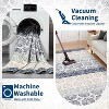 Acekool Floral Farmhouse Rug - 5x7 Non-Slip Washable Carpet in Blue - 4 of 4