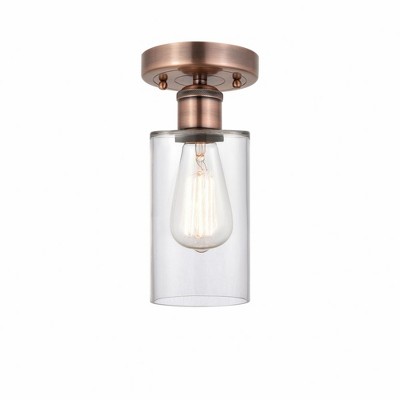 Clymer - 1 Light Semi-Flush Mount In Art Deco Style-9.63 Inches Tall and 3.88 Inches Wide