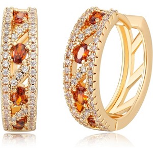 Dremmy Studios CZ Huggie Hoop Earrings | 14K Gold Plated, Chunky & Minimalist Gift - 1 of 4