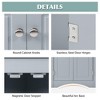 GustoWave Floor Corner Cabinet with Two Doors and Shelves, Free-Standing Corner Storage Cabinets for Bathroom, Kitchen, Living Room, Blue - 4 of 4