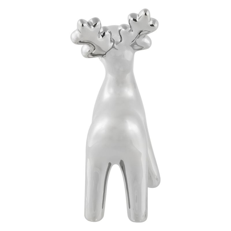 Northlight 7" Silver Ceramic Moose Christmas Figure, 4 of 6