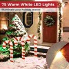 Costway 3 PCS Pre-Lit Candy Canes 31.5"H Xmas Yard Signs with 75 LED Lights Zip Ties - 4 of 4