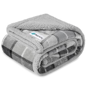 PetAmi Waterproof Dog Blanket for Bed Couch Sofa Cover, Reversible Faux Shearling Fleece Pet Throw - 1 of 4