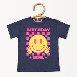 The Juniper Shop Birthday Girl Checkered Youth Short Sleeve Tee - 1 of 3