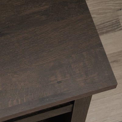 Vintage Coffee Oak Rectangular Lift-Top Coffee Table with Storage