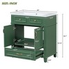 ALEXOUN 30 Inch Freestanding Bathroom Vanity with Sink Combo, Solid Wood Frame Bathroom Storage Cabinet with 2 Doors and 1 Drawer - 3 of 4