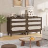Coucheta 31.2" Rattan Dresser - 3-Drawer Wood Storage Cabinet, Modern Chest for Bedroom/Living Room - 2 of 4