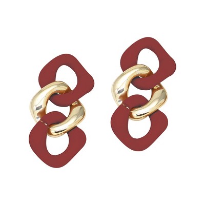 SOHI Women's Chainlink Drop Earrings