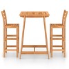 vidaXL Outdoor Bar Set Natural wood Solid acacia wood One size Durable - 3 of 4