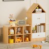 48.82"Versatile Children's Bookshelf with House-Shaped Design, Multi-Functional Storage for Books and Toys, White - 2 of 4