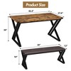MDF PB Iron Z-Shaped Dining Stool - Durable, Stylish, Space-Saving, Comfortable, Easy to Clean - 3 of 4