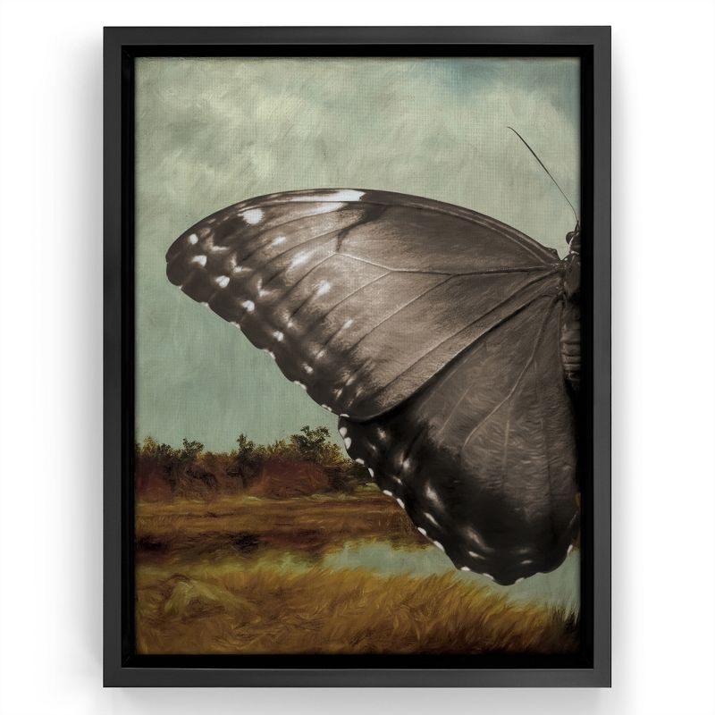 Americanflat - Butterfly Landscape I by Chaos & Wonder Design Floating Canvas Frame - Modern Wall Art Decor, 1 of 7