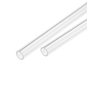 Unique Bargains Lamp Lantern Water Cooling System Acrylic Round Pipes Clear 2 Pcs 14" - 1 of 4