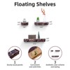 FONTOI 15.7" Floating Shelves, Wall Mounted Shelves for Bathroom, Living Room, Kitchen, Hanging Shelf for Books/Decor, Gray, 5.51"*2.36"*15.75" - 3 of 4