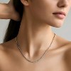925 Sterling Silver Women's Chain - Slim and Flattened Seed Shaped Slippers - Elegant and Hypoallergenic Jewelry - 4 of 4