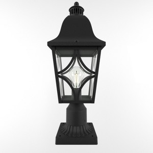 Maggift Outdoor Wall Lights Lamp Post Light Fixture, Lampshade Waterproof, Fence Post Deck Lighting, Black, 7.50"*7.50"*20.2" - 1 of 4