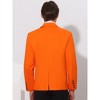 Lars Amadeus Men's One Button Notched Lapel Solid Color Business Blazer - 3 of 4