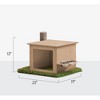 On2Pets Cat House with Scratching Post & Feeder Station - Beige - 4 of 4