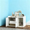 ORRD 32" Cat Litter Box Enclosure Furniture with Scratching Mat, Hidden Litter Box Cabinet for Large Cats, Multi-Functional TV Stand - 2 of 4