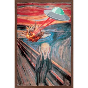 Trends International Masters Redux - The Scream UFO Framed Wall Poster Prints - 1 of 4