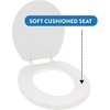 J&V Textiles Embroidered Soft Round Toilet Seat With Easy Clean & Change Hinge, Padded - 4 of 4