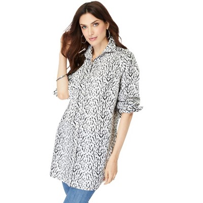 Roaman's Women's Plus Size Kate Tunic Big Shirt