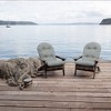 ARDEN Oceantex Outdoor Plush Modern Tufted Adirondack Cushion, 2 Pack, 20 x 18, Water Repellent, Fade Resistant 20 x 18, Pebble Gray - 2 of 4
