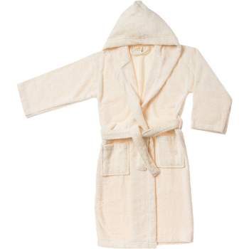100% Cotton Ultra-Soft Terry Lightweight Kids Unisex Hooded Bathrobe by Blue Nile Mills