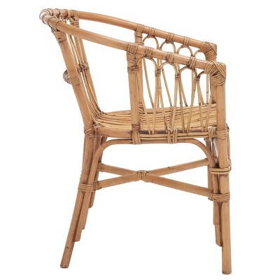 Honey Brown Wash Rattan Accent Chair Set, Sustainably Sourced