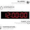Ivation Waterproof Large Digital Clock, Outdoor Large LED Clock with Stopwatch, Alarms & More! - 2 of 4